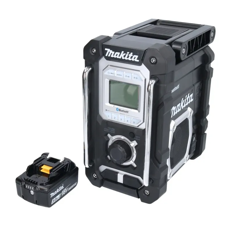 Makita DMR 108 T1 Akku Radio 10,8 V - 18 V Bluetooth IP64 + 1x Akku 5,0 Ah - ohne Ladegerät Preisreduziert