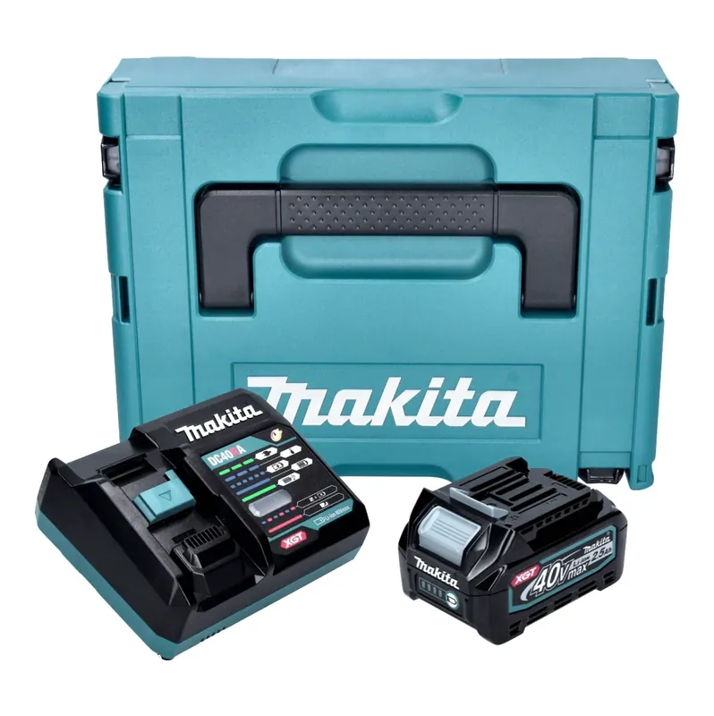 Makita Power Source Kit 1x BL 4025 Akku 40 V max. 2,5 Ah XGT + DC 40 RA Ladegerät + Makpac Zertifiziert