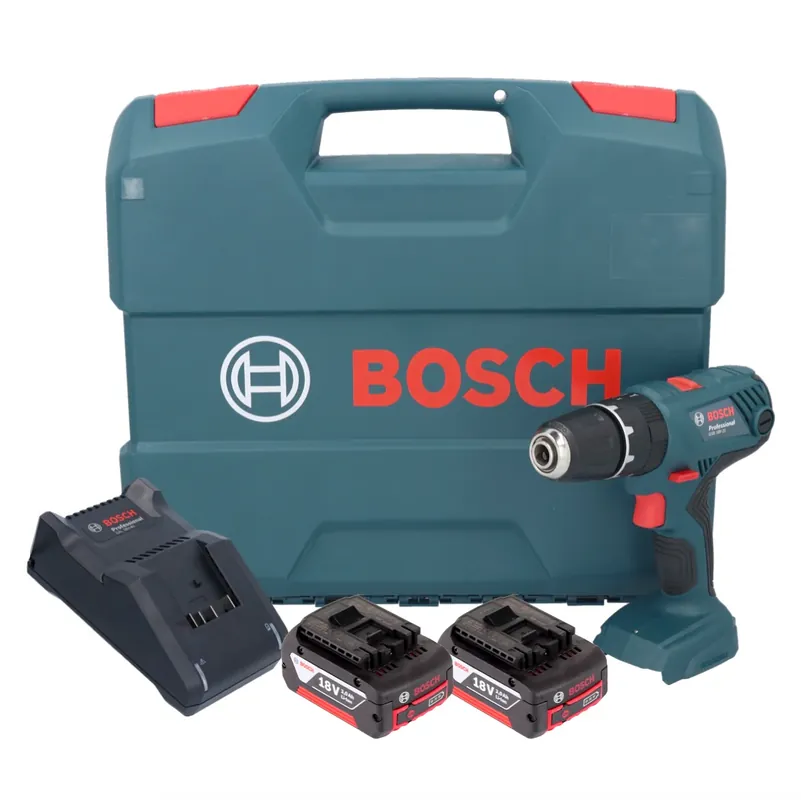Bosch GSB 18V-21 Akku Schlagbohrschrauber 18 V 55 Nm + 2x Akku 3,0 Ah + Ladegerät + L-Case Neue Kollektion