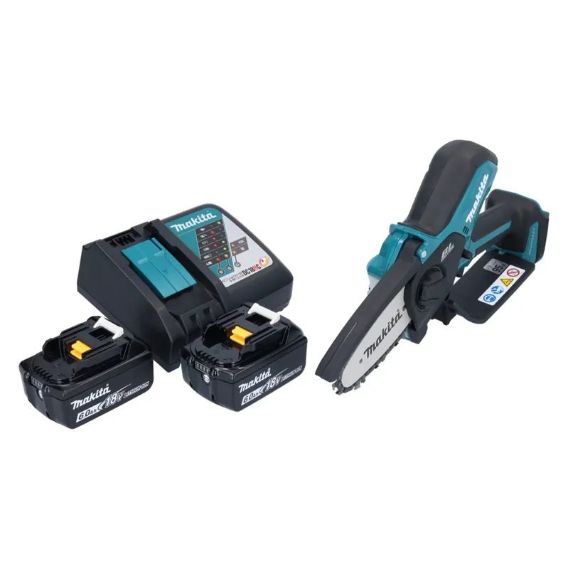 Ausverkauf Makita DUC 101 RG Akku Astsäge 18 V 10 cm Brushless + 2x Akku 6,0 Ah + Ladegerät