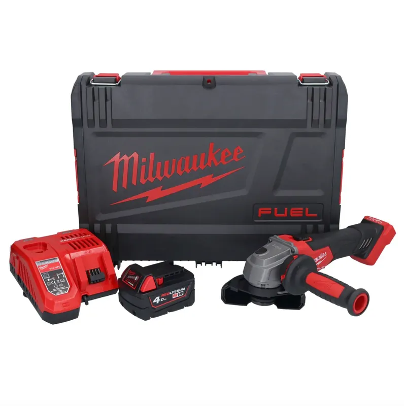 Milwaukee M18 FSAG115X-401X Akku Winkelschleifer 18 V 115 mm Brushless + 1x Akku 4,0 Ah + Ladegerät + HD Box Preiswert