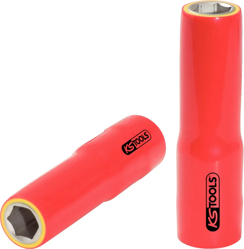 KS TOOLS 1/2" Stecknuss mit Schutzisolierung, lang, 27mm ( 117.1348 ) Knallerangebot