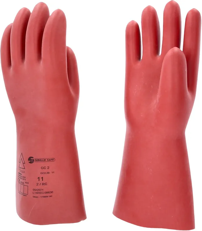 Markenprodukt KS TOOLS Elektriker-Schutzhandschuh mit mechanischem Schutz, Größe 11, Klasse 2, rot ( 117.0076 )
