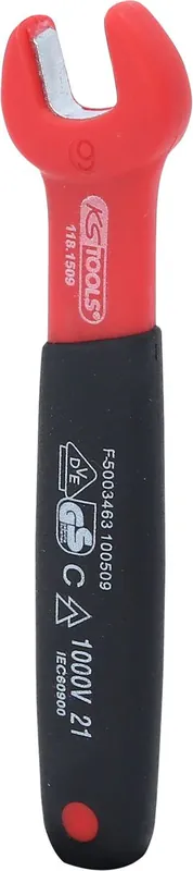 Geprüft KS TOOLS Isolierter Maulschlüssel, 9 mm ( 118.1509 )