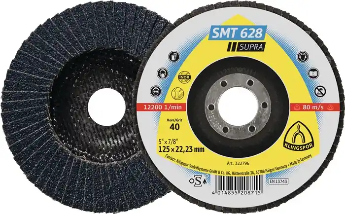 KLINGSPOR Fächerscheibe SMT 628 Supra Ø 115 mm Körnung 60 flach ( 4000842268 ) Garantierte Lieferung