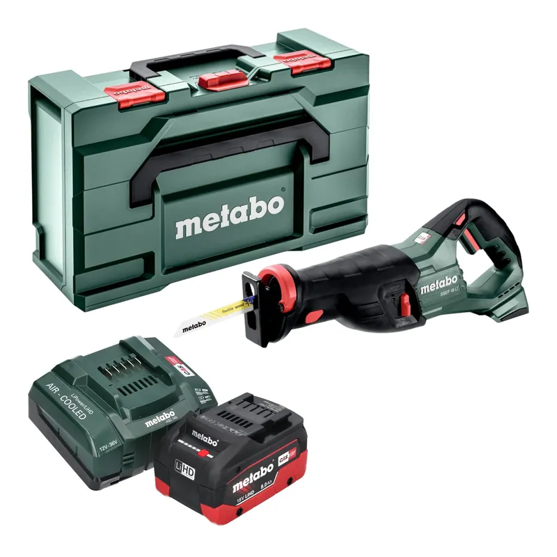 Metabo SSEP 18 LT Akku Säbelsäge 18 V 32 mm + 1x LiHD Akku 8,0 Ah + Ladegerät + Metabox Neu Im Sortiment