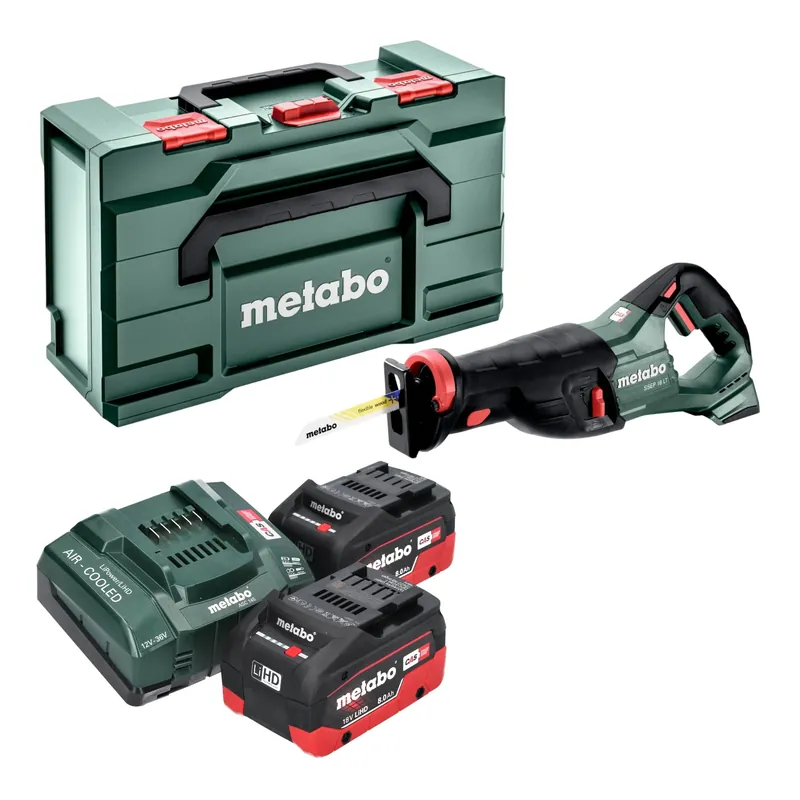 Preisknaller Metabo SSEP 18 LT Akku Säbelsäge 18 V 32 mm + 2x LiHD Akku 8,0 Ah + Ladegerät + Metabox