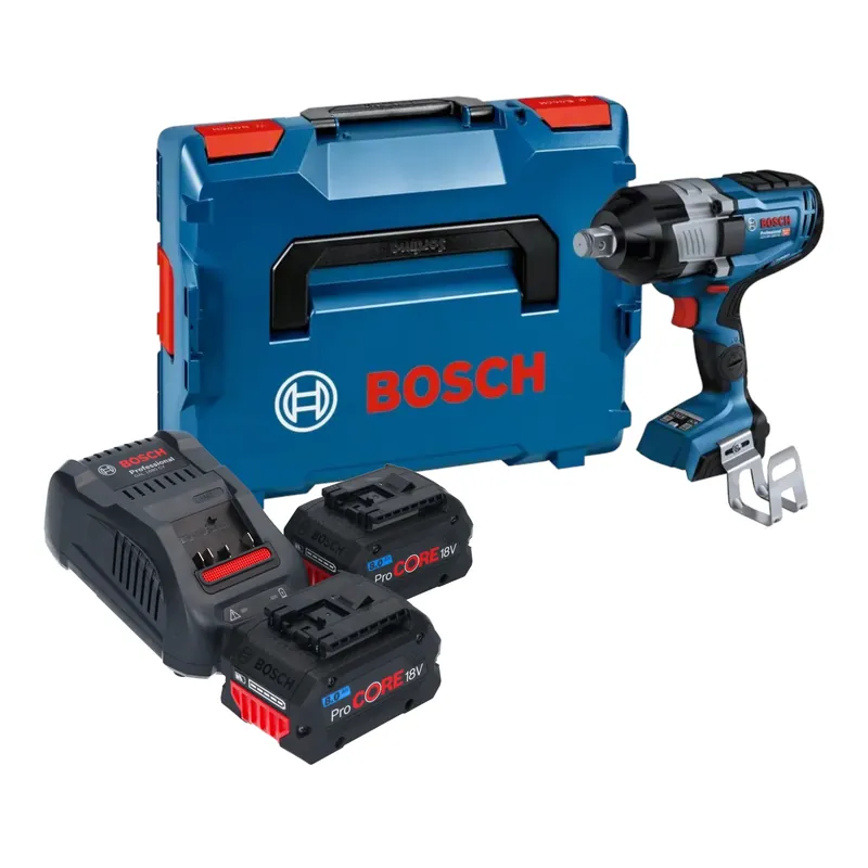 Garantierte Lieferung Bosch GDS 18V-1600 HC Professional Akku Schlagschrauber 18 V 1600 Nm 3/4'' BITURBO Brushless ( 06019M1002 ) + 2x ProCORE Akku 8,0 Ah + Ladegerät + L-Boxx