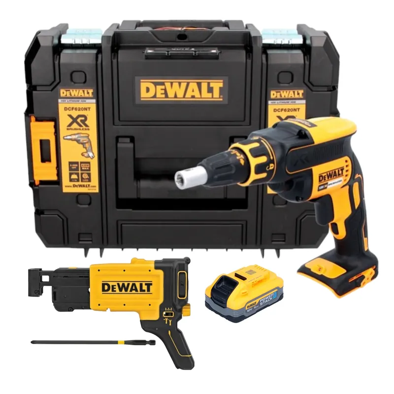 Günstig DeWalt DCF 620 NT Akku Trockenbauschrauber 18 V 30 Nm Brushless + 1x Powerstack Akku 5,0 Ah + TSTAK - ohne Ladegerät