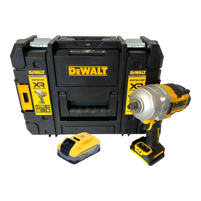 Top-Angebot DeWalt DCF 961 NT Akku Schlagschrauber 18 V 1632 Nm 1/2" Brushless + 1x Powerstack Akku 5,0 Ah + TSTAK - ohne Ladegerät