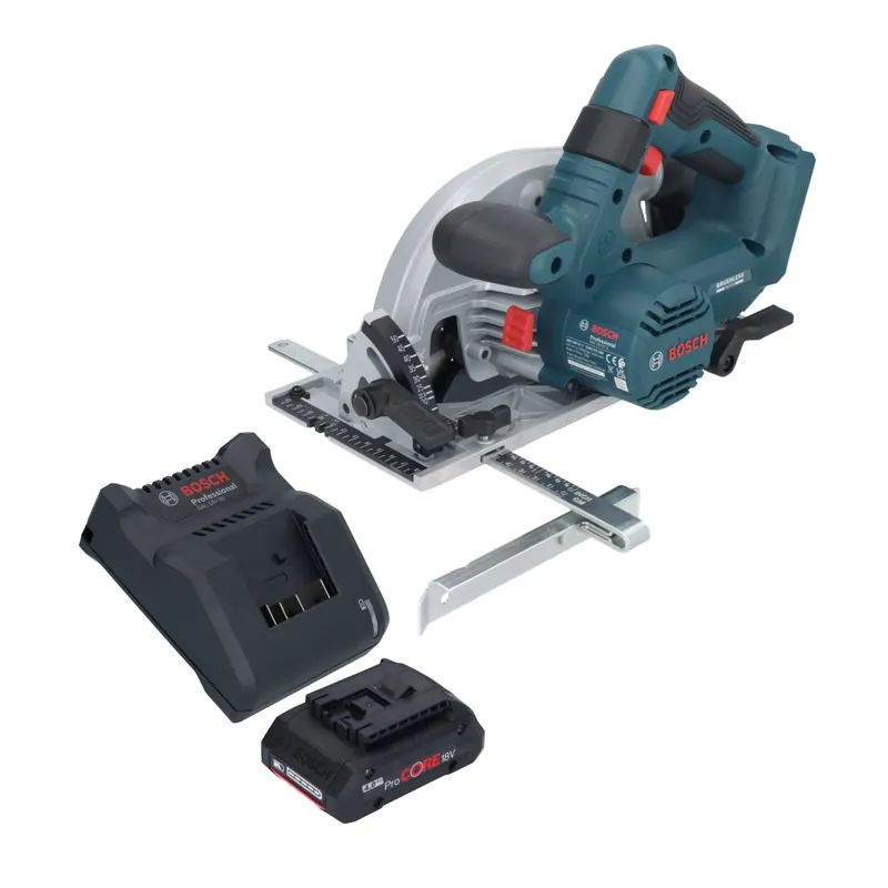 Bosch GKS 18V-57-2 Professional Akku Handkreissäge 18 V 165 mm Brushless + 1x ProCORE Akku 4,0 Ah + Ladegerät Must-Have