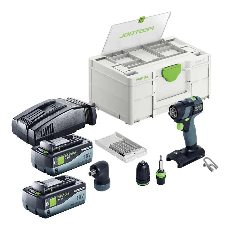 Festool TXS 18-Basic-Set Akku Bohrschrauber 18 V 40 Nm Brushless + 2x Akku 8,0 Ah + Schnellladegerät + Systainer Finale Aktion