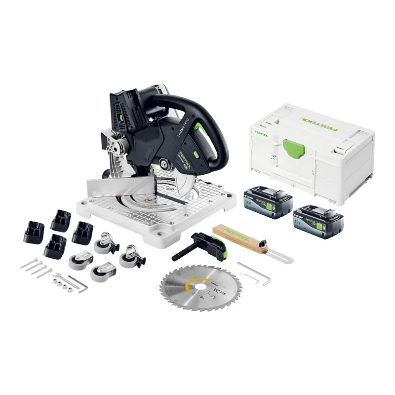 Festool SYMC 70 EB-Basic SYMMETRIC Akku Leistensäge 36 V ( 2 x 18 V ) 216 mm + 2x Akku 8,0 Ah + Systainer - ohne Ladegerät Kracherpreis