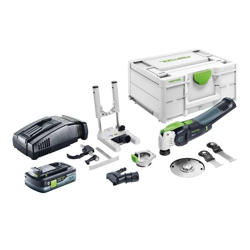 Letzte Chance Festool VECTURO OSC 18 E-Basic Set Akku Oszillierer 18 V Starlock Max Brushless + 1x Akku 4,0 Ah + Schnellladegerät + Systainer