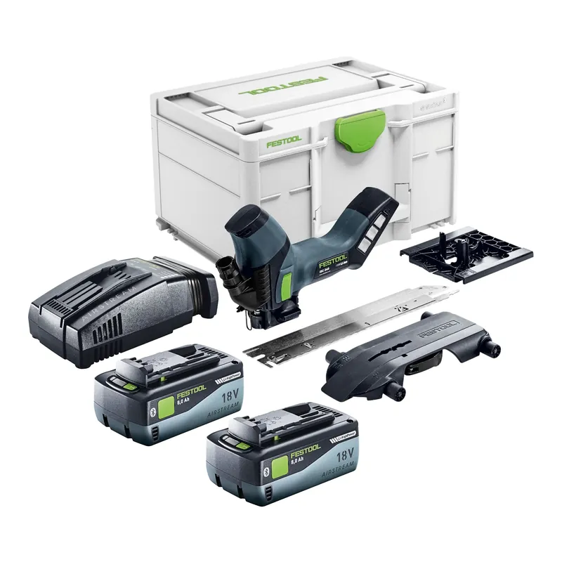 Festool ISC 240 EB-Basic Akku Dämmstoffsäge 18 V 240 mm + 2x Akku 8,0 Ah + Schnellladegerät + Systainer Must-Have