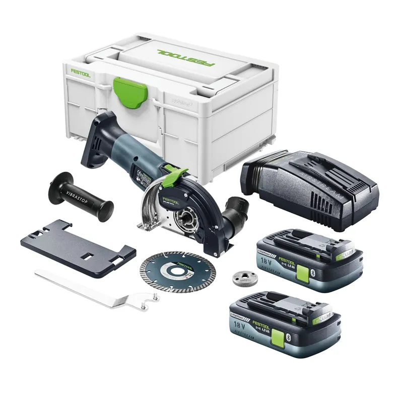 Neuheit Festool DSC-AGC 18-125 FH EB-Basic Akku Freihandtrennsystem 18 V 125 mm Brushless + 2x Akku 4,0 Ah + Schnellladegerät + Systainer