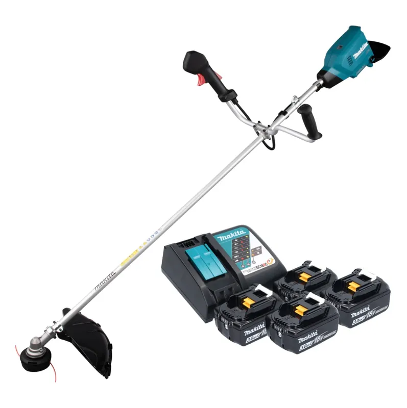 Top-Preis Makita DUR 369 ARF4 Akku Freischneider 36 V ( 2x 18 V ) 43 cm Brushless + 4x Akku 3,0 Ah + Ladegerät