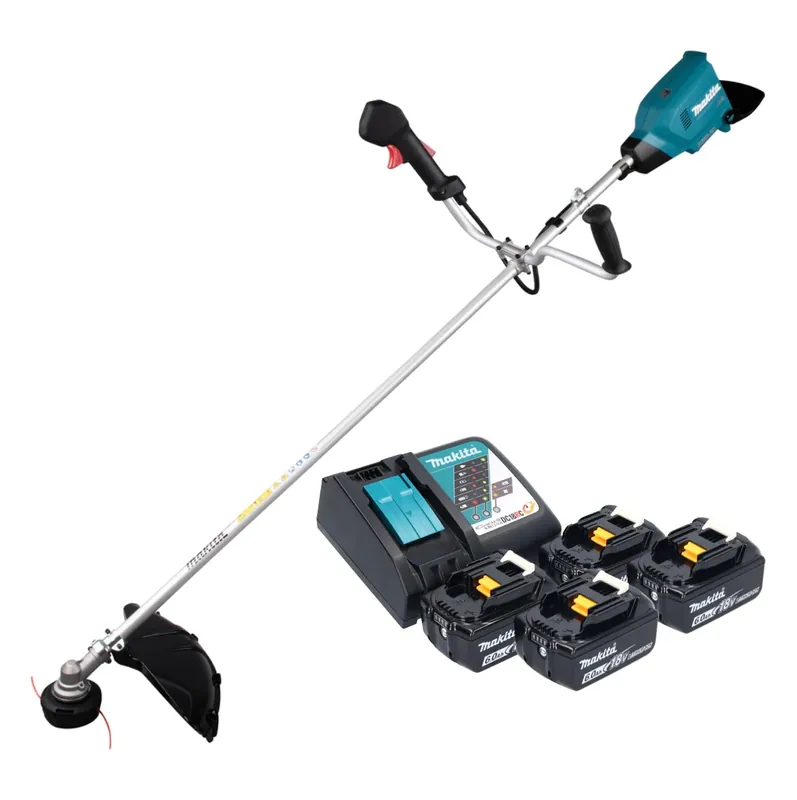 Makita DUR 369 ARG4 Akku Freischneider 36 V ( 2x 18 V ) 43 cm Brushless + 4x Akku 6,0 Ah + Ladegerät Billig