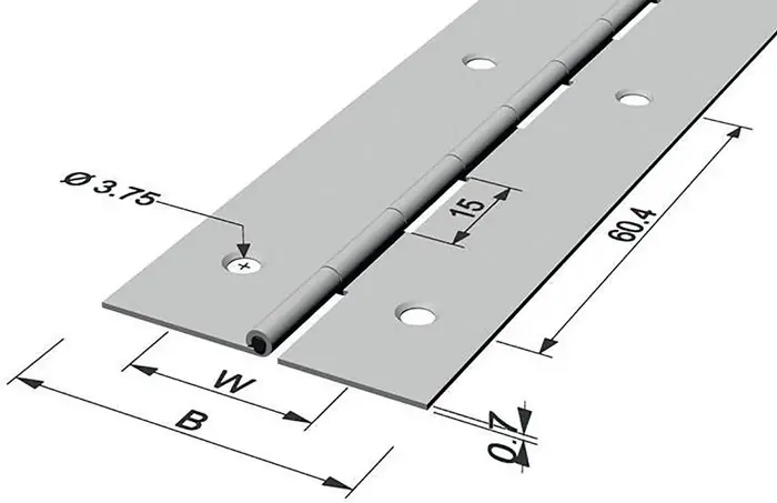 PG Stangenscharnier Scharnierbreite offen 32 mm Materialstärke 0,7 mm ( 3000272021 ) Super-Preis