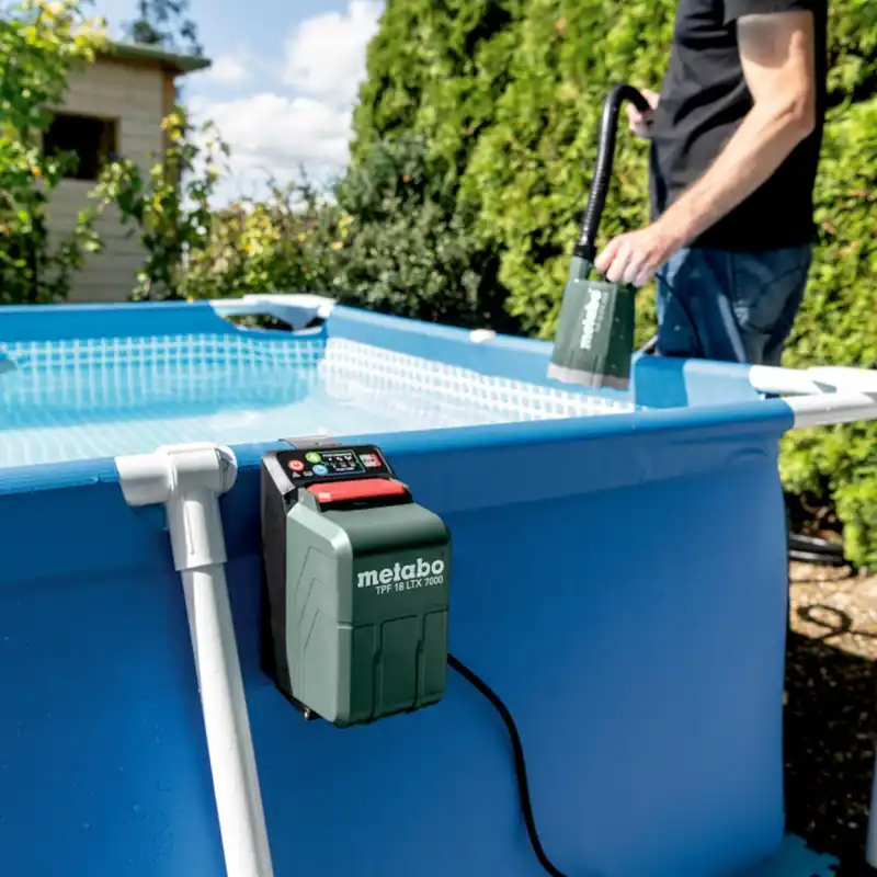 Metabo TPF 18 LTX 7000 Akku Tauchpumpe 18 V 7000 l/h 0,9 bar (601748850) + Zubehör - ohne Akku, ohne Ladegerät Super-Preis
