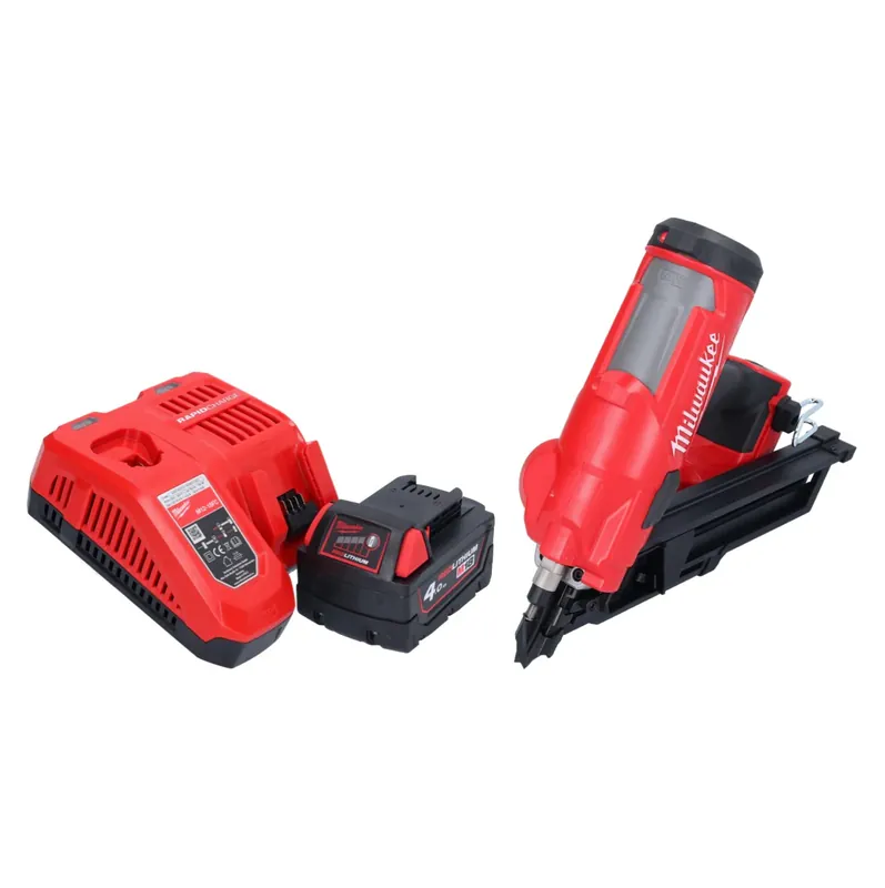 Milwaukee M18 FFN-401 Akku Nagler 18 V 50 - 90 mm Brushless + 1x Akku 4,0 Ah + Ladegerät Nur Für Kurze Zeit