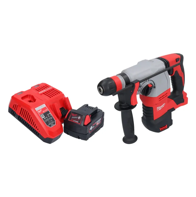 Kracherpreis Milwaukee M18 HD18HX-401 Akku Kombihammer 18 V 2,4 J + 1x Akku 4,0 Ah + Ladegerät