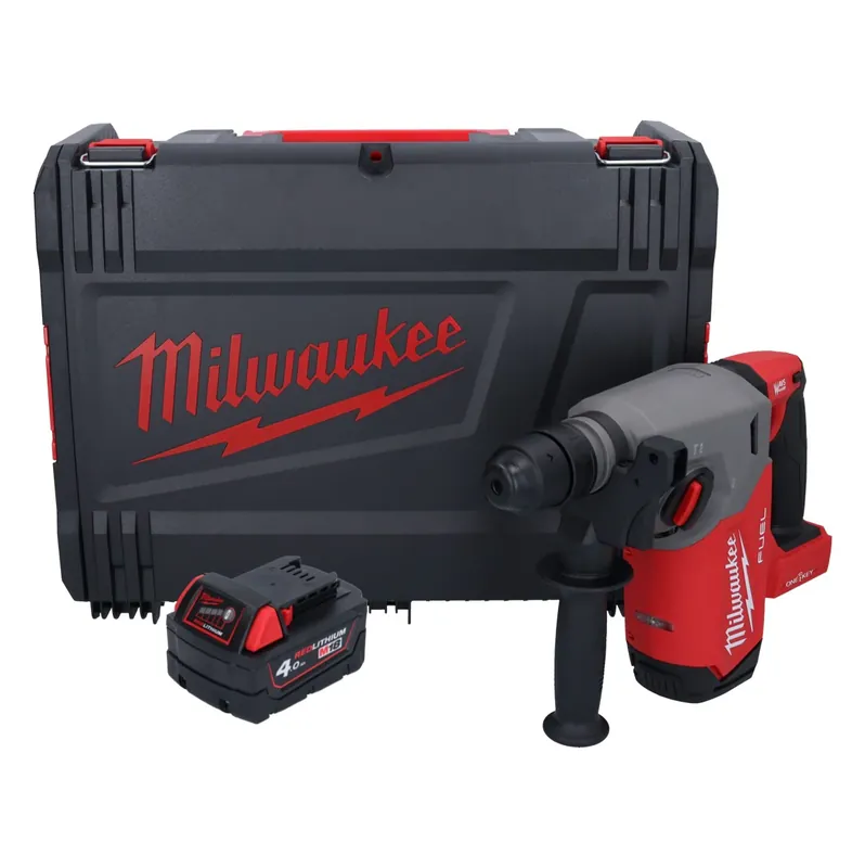 Milwaukee M18 ONEFHX-401X Akku Kombihammer 18 V 2,5 J SDS-Plus Brushless + 1x Akku 4,0 Ah + HD-Box - ohne Ladegerät Echt