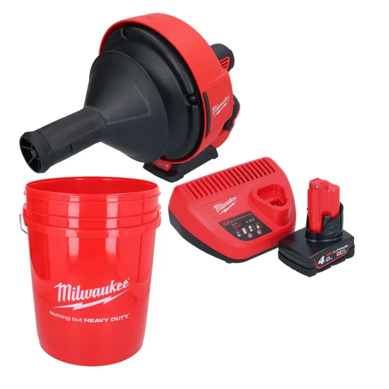 Direkt Vom Hersteller Milwaukee M12 BDC6-401C Akku Rohrreinigungsgerät 12 V + 1x Akku 4,0 Ah + Ladegerät + Spirale + Eimer