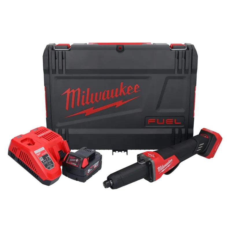 Sonderangebot Milwaukee M18 FDGROVPDB-501X Akku Geradschleifer 18 V Brushless + 1x Akku 5,0 Ah + Ladegerät + HD Box