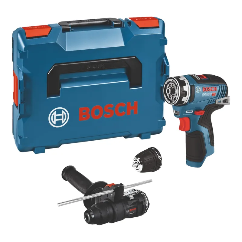 Bosch GSR 12V-35 FC Akku Bohrschrauber 12 V 35 Nm Brushless + 2x Akku 6,0 Ah + Ladegerät + 2x Aufsatz + L-Boxx Heißes Angebot