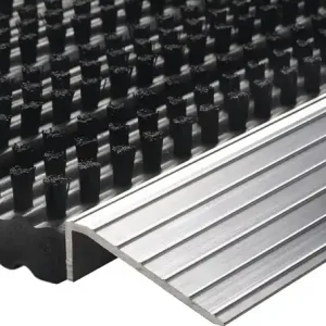 Letzte Chance Fußmatte Alu-Anlaufkante ( 9000471289 ) schwarz/silber PP/Alu