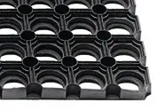 Fußmatte offene Ringe ( 9000471293 ) schwarz Gummi Beliebt
