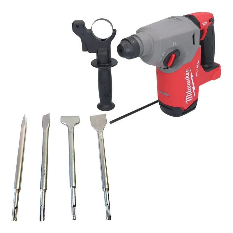 Preisknaller Milwaukee M18 FH-0 Akku Bohrhammer 18 V 2,5 J SDS plus Brushless + 4 tlg. Meißel Set - ohne Akku, ohne Ladegerät