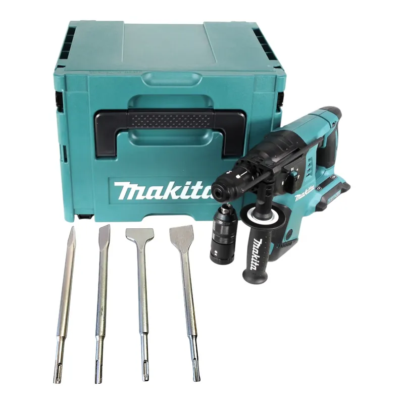 Highlight Makita DHR 264 ZJ Akku Bohrhammer 36 V ( 2x 18 V ) 3,0 J SDS-Plus + 4 tlg. Meißel Set + Makpac - ohne Akku, ohne Ladegerät