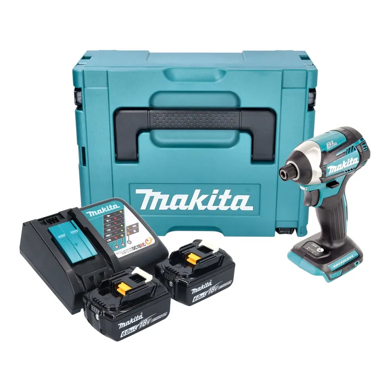 Makita DTD 154 RGJ Akku Schlagschrauber 18 V 175 Nm 1/4" Brushless + 2x Akku 6,0 Ah + Ladegerät + Makpac Bestpreis