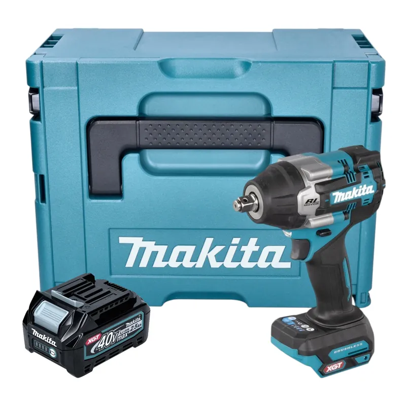 Heißes Angebot Makita TW 007 GD101 Akku Schlagschrauber 40 V max. 760 Nm 1/2'' Brushless + 1x Akku 2,5 Ah + Makpac - ohne Ladegerät