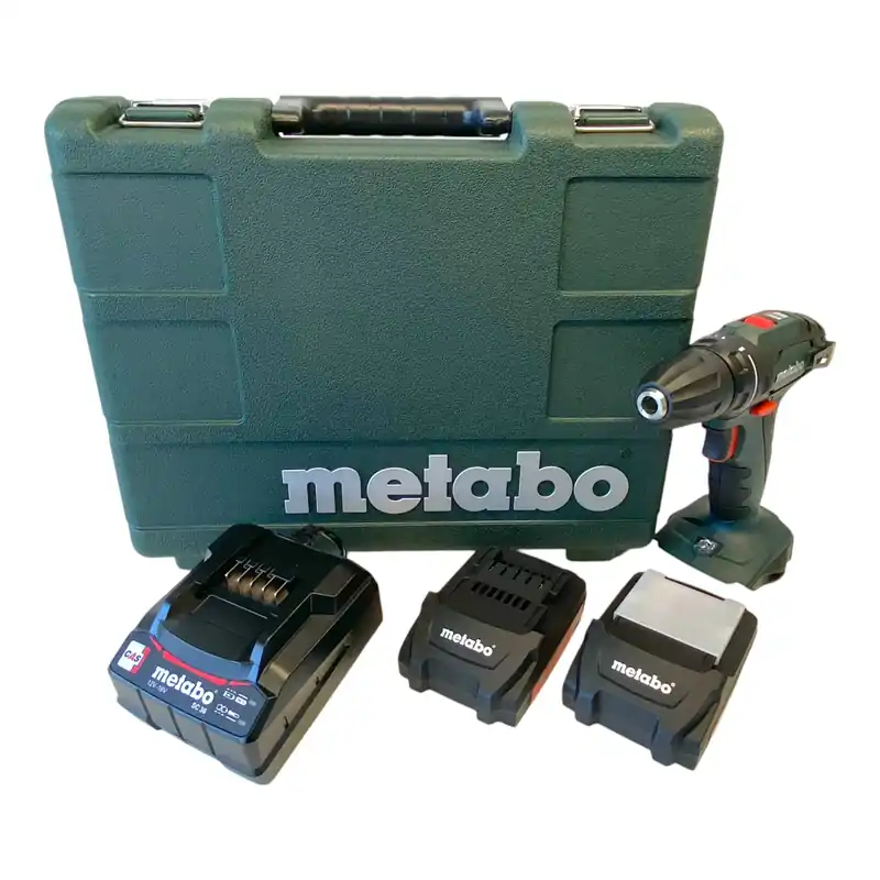 Super-Preis Metabo BS 18 Akku Bohrschrauber 18 V 48 Nm ( 602207550 ) + 2x Akku 1,5 Ah + Ladegerät + Koffer