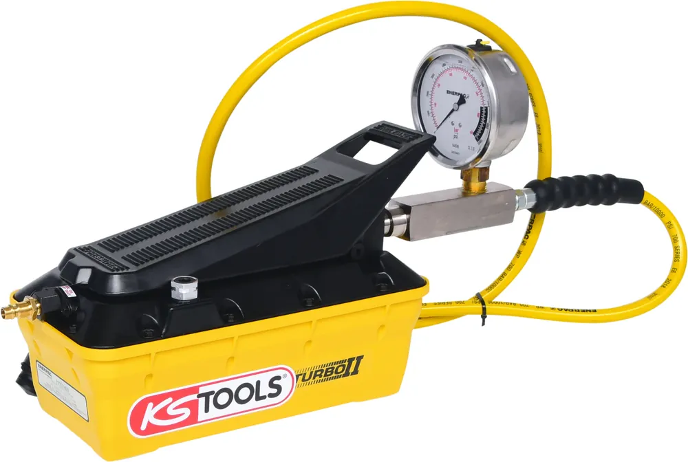 Zertifiziert KS TOOLS Pneumatische Hydraulik-Pumpe, 255mm ( 640.0020 )