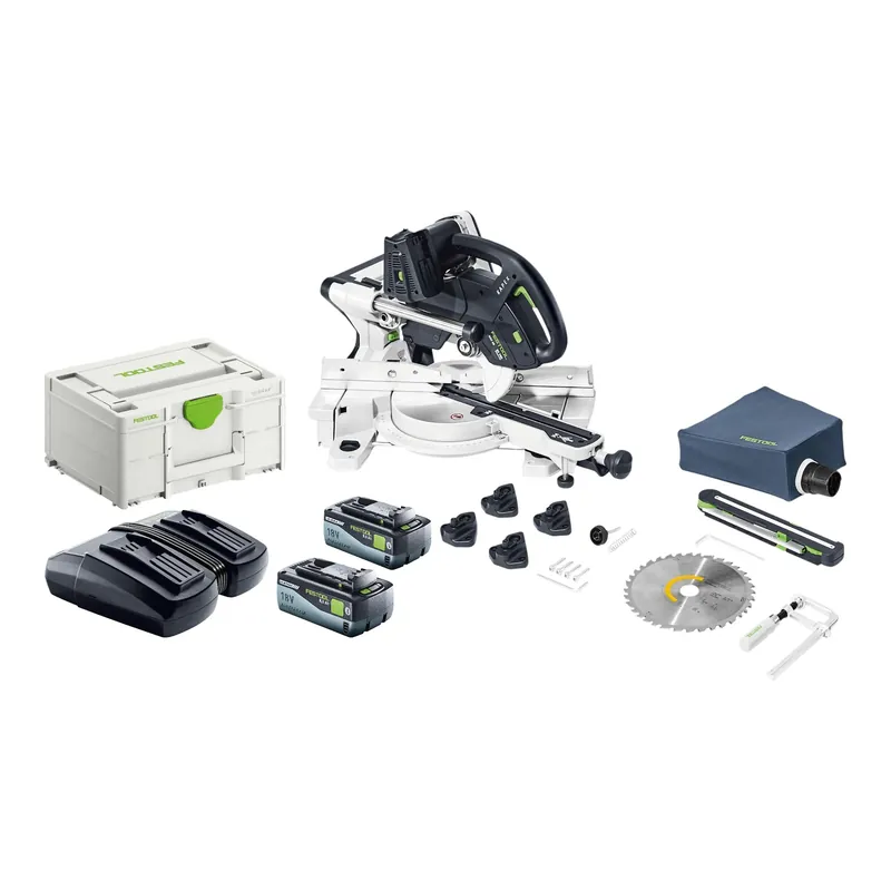 Festool KAPEX KSC 60 EB-Basic Akku Kapp Zugsäge 18 V / 36 V 216 mm Brushless + 2x Akku 8,0 Ah + Ladegerät + Systainer Garantierte Lieferung