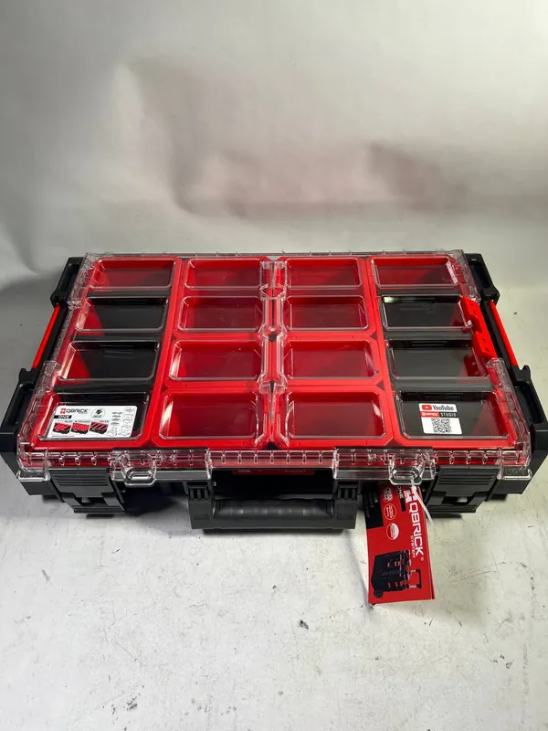 Qbrick System ONE Organizer XL 2.0 stapelbar 582 x 387 x 131 mm 13,5 l IP66 mit 6 Inlays und 6 Trennwände - Beschädigt Bestseller