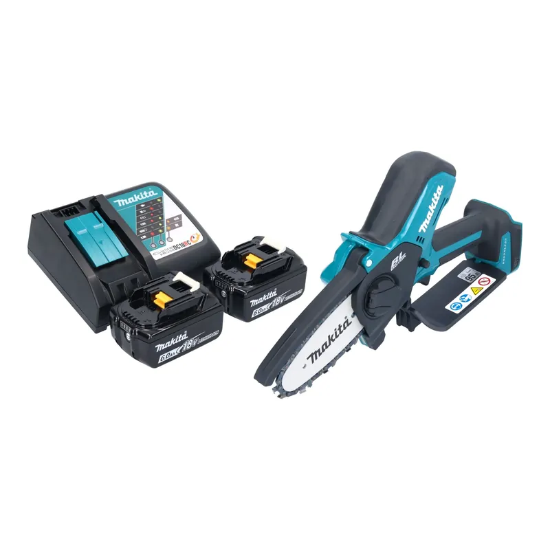 Makita DUC 101 RG201 Akku Astsäge 18 V 10 cm Brushless + 2x Akku 6,0 Ah + Ladegerät Angebot
