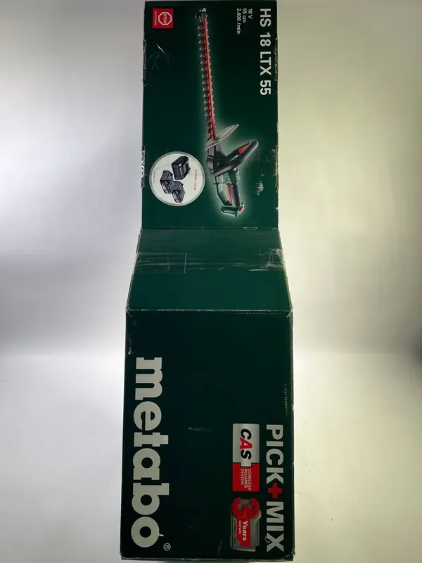 Metabo HS 18 LTX 55 Akku Heckenschere 18 V 53 cm Solo ( 601718850 ) - Leicht Gebraucht Abverkauf