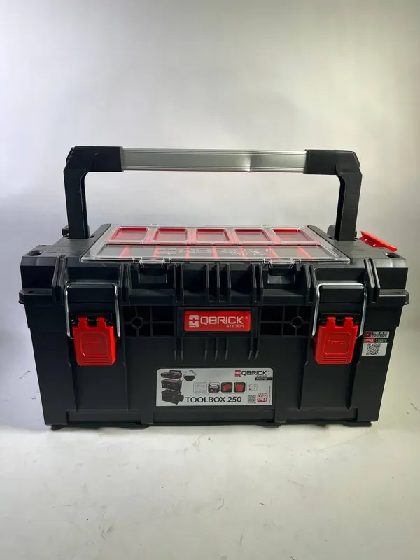 Qbrick System PRIME Toolbox 250 Expert mit Organizer stapelbar 535 x 327 x 277 mm 26l IP66 mit 10 Trennwänden + 5 Inlays - Beschädigt Neue Ware