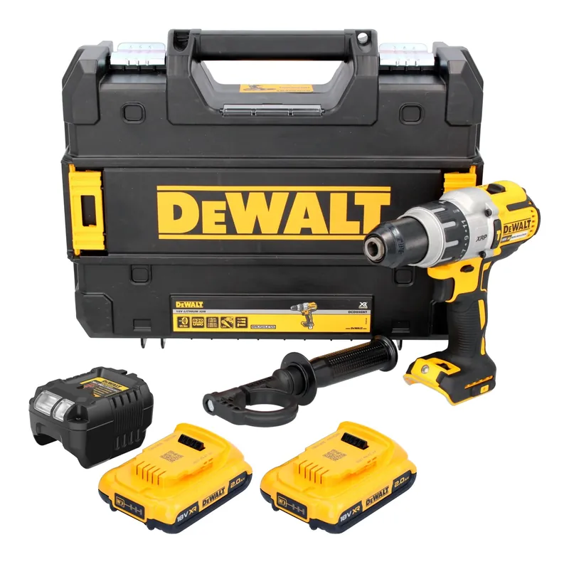 Preiswert DeWalt DCD 996 D2T Akku Schlagbohrschrauber 18 V 95 Nm Brushless + 2x Akku 2,0 Ah + Ladegerät + TSTAK