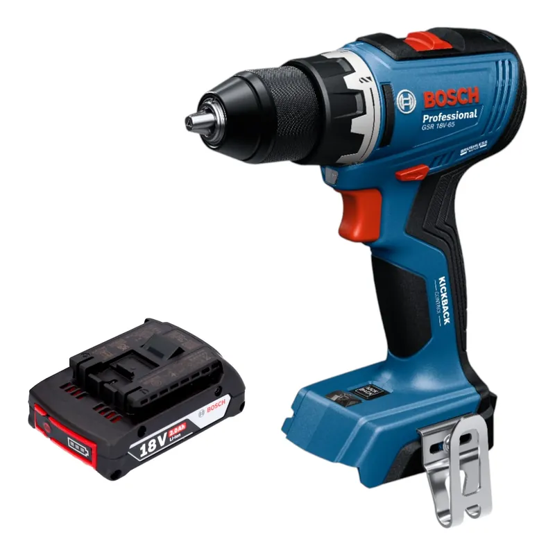 Letzte Chance Bosch GSR 18V-65 Professional Akku Bohrschrauber 18 V 63 Nm Brushless + 1x Akku 2,0 Ah - ohne Ladegerät