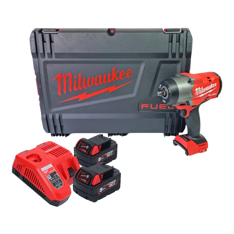 Bestpreis Milwaukee M18 FHIW2F12-502X Akku Schlagschrauber 18 V 1491 Nm 1/2" ( 4933492783 ) Brushless + 2x Akku 5,0 Ah + Ladegerät + HD Box