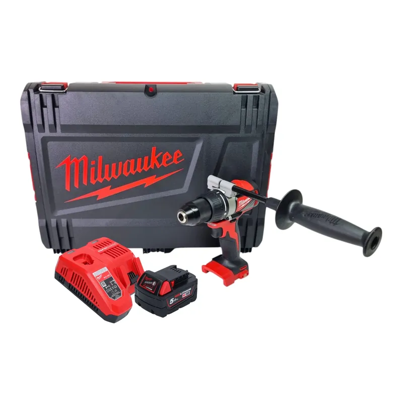 Super-Preis Milwaukee M18 BLDD2-501X Akku Bohrschrauber 18 V 82 Nm Brushless + 1x Akku 5,0 Ah + Ladegerät + HD Box