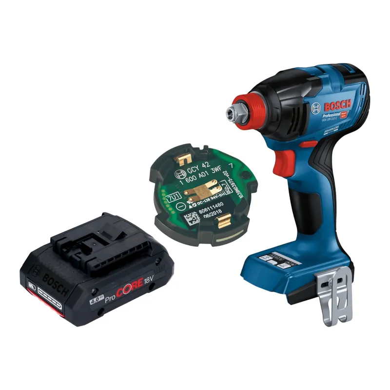 Bosch GDX 18V-210 C Professional Akku Drehschlagschrauber 18 V 210 Nm Brushless + 1x ProCORE Akku 4,0 Ah + GCY 42 Bluetooth Modul - ohne Ladegerät Finale Aktion