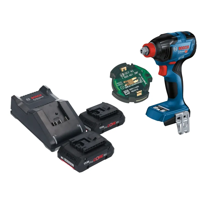 Bosch GDX 18V-210 C Professional Akku Drehschlagschrauber 18 V 210 Nm Brushless + 2x ProCORE Akku 4,0 Ah + Ladegerät + GCY 42 Bluetooth Modul Neu Im Sortiment