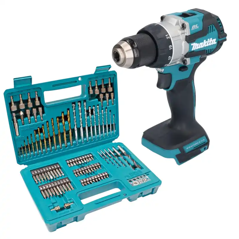 Versand Am Gleichen Tag Makita DDF 489 Z Akku Bohrschrauber 18 V 73 Nm Brushless + 102 tlg. Bit Bohrer Set - ohne Akku, ohne Ladegerät